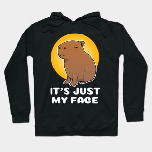 It's just my face Capybara Cartoon Hoodie